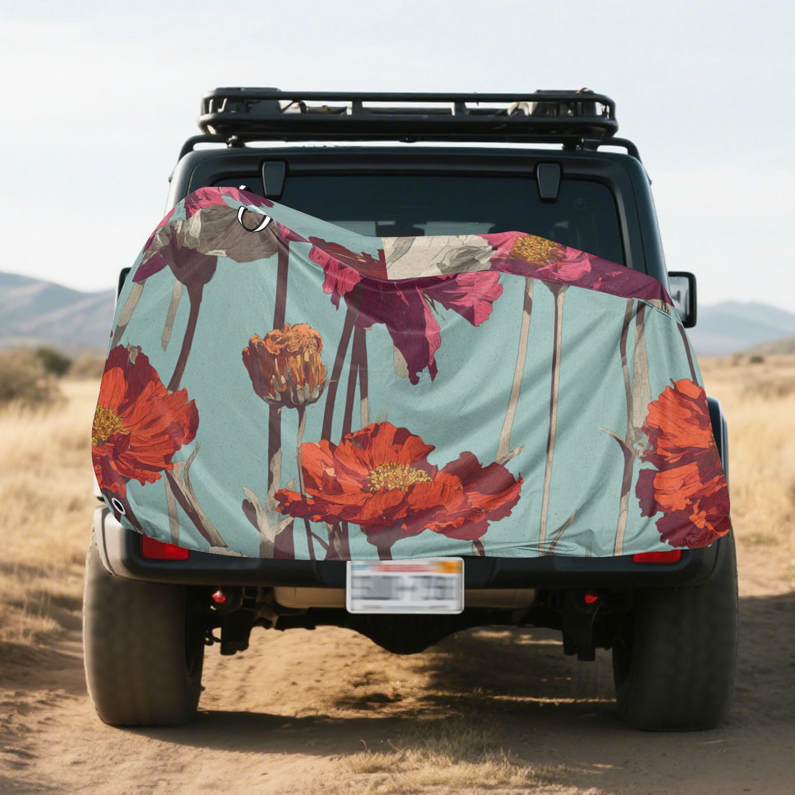 Housse de vélo d'extérieur imperméable avec trous de verrouillage pour intérieur et extérieur - Motif fleurs colorées - Convient à la plupart des vélos para bicicletas