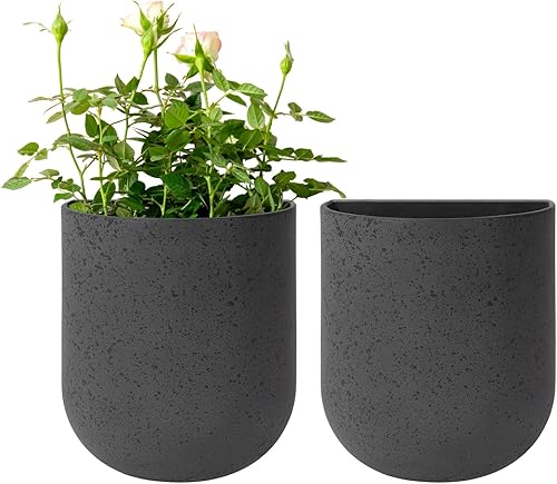 Miniatura 10 de LA JOLIE MUSE Macetas colgantes de pared para plantas de interior, macetas colgantes para plantas de aire suculentas, juego de 2, 6 pulgadas, gris
