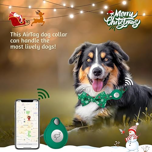 Miniatura 8 de MIDOG AirTag - Collar de perro de moda para perros pequeños, medianos y grandes, con funda de soporte para AirTag, collar ajustable de nailon suave