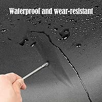 Vista 8 de Funda universal para asiento de motocicleta con elástico, cuero PU transpirable, funda impermeable para asiento para la mayoría de asientos de Negro