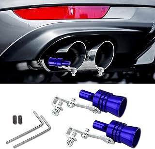 2PCS Car Turbo Whistle, Automotive Replacement Exhaust Mufflers, L Turbo Sound Exhaust Muffler Pipe Whistle Auto Roar Maker, Car Accessories Car Tail Whistle for Most Cars Displacement of 2.0-2.4