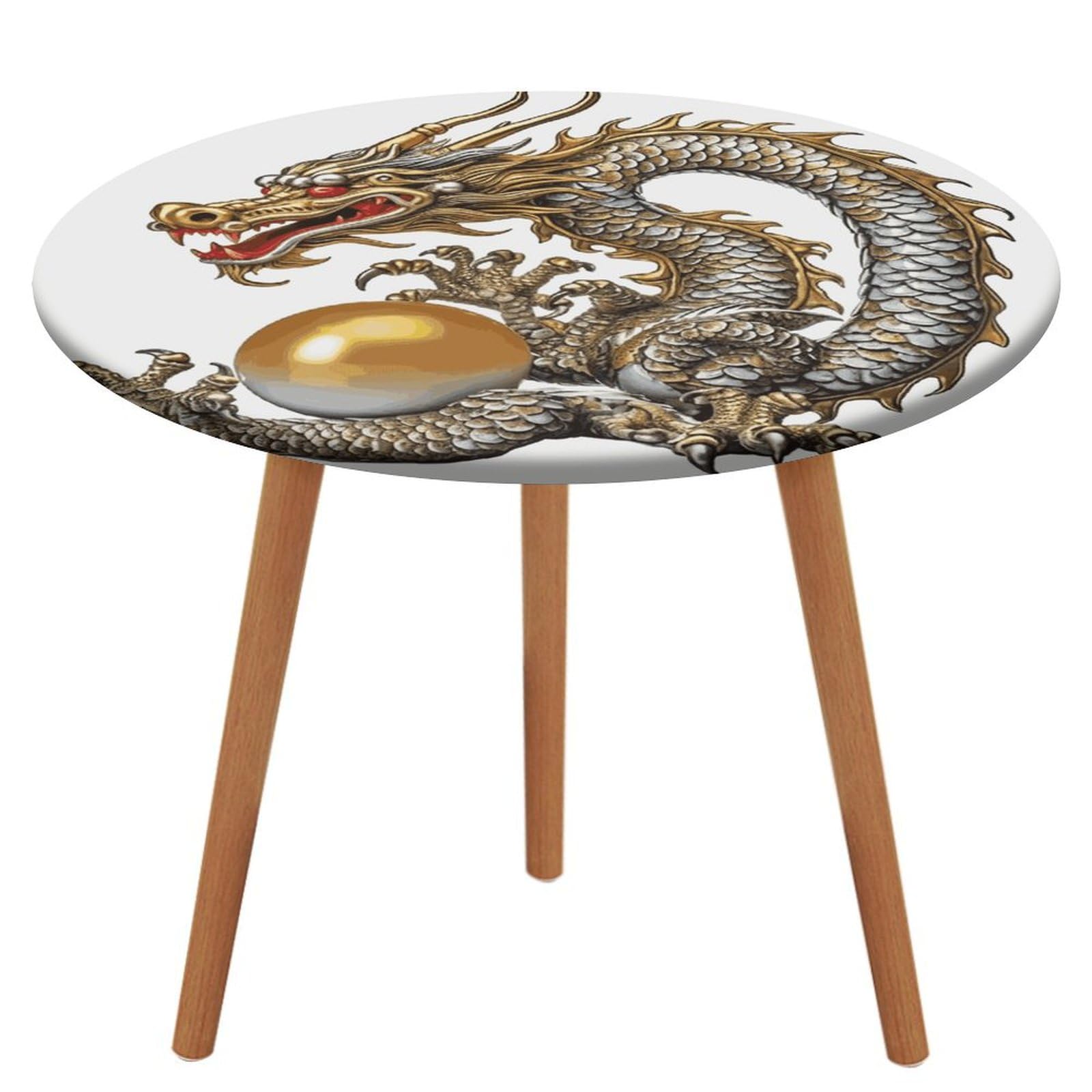 Nappe ronde ajustée imperméable contre les taches et le vent pour table de jardin et intérieur