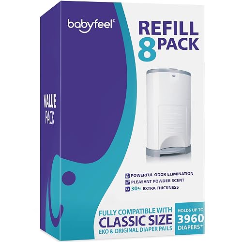 Babyfeel Refill Bags Compatible with DEKOR CLASSIC Diaper Pails, 8