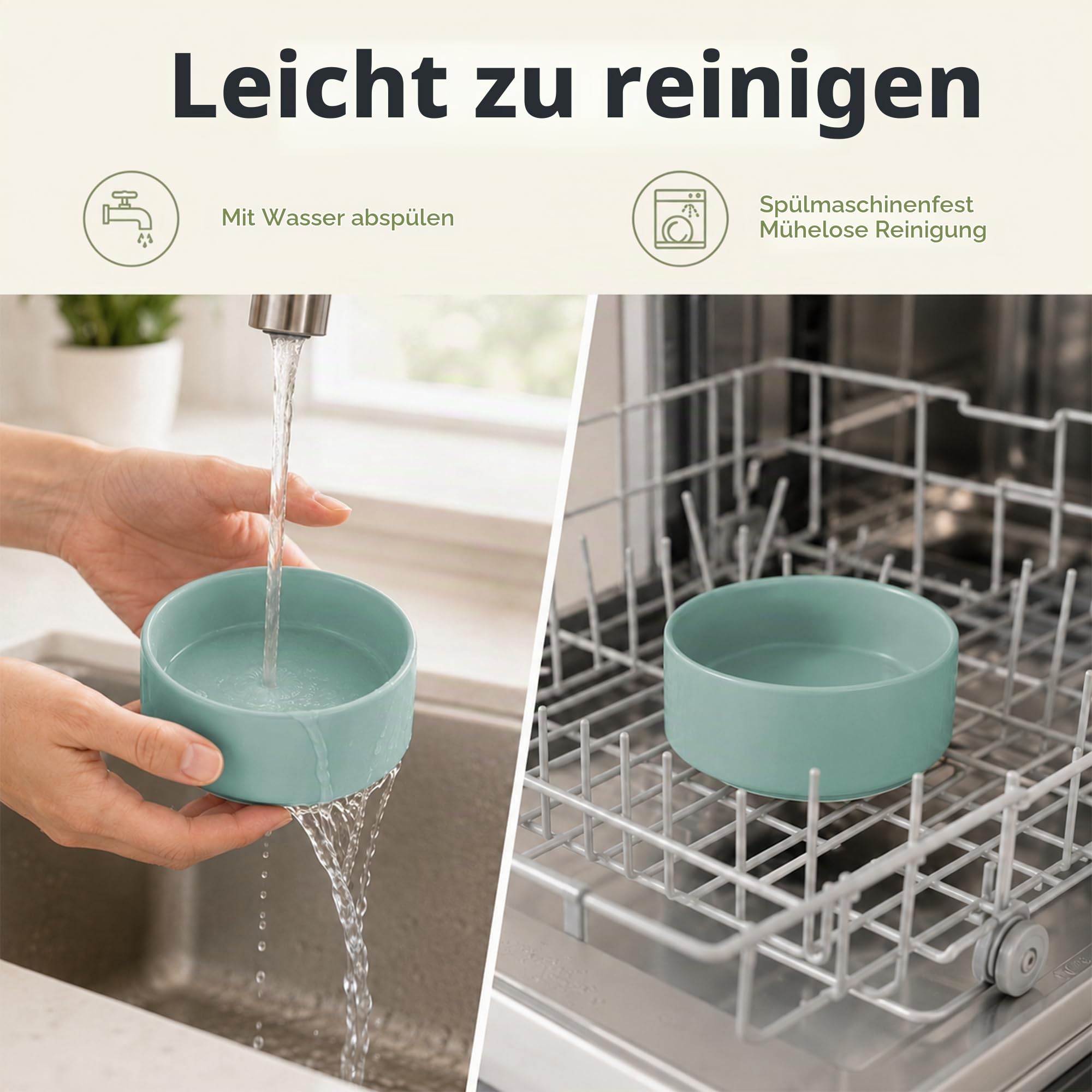 Havniva erhöhte Hundeschalen, Keramik-Hundefutterschalen mit Ständer
