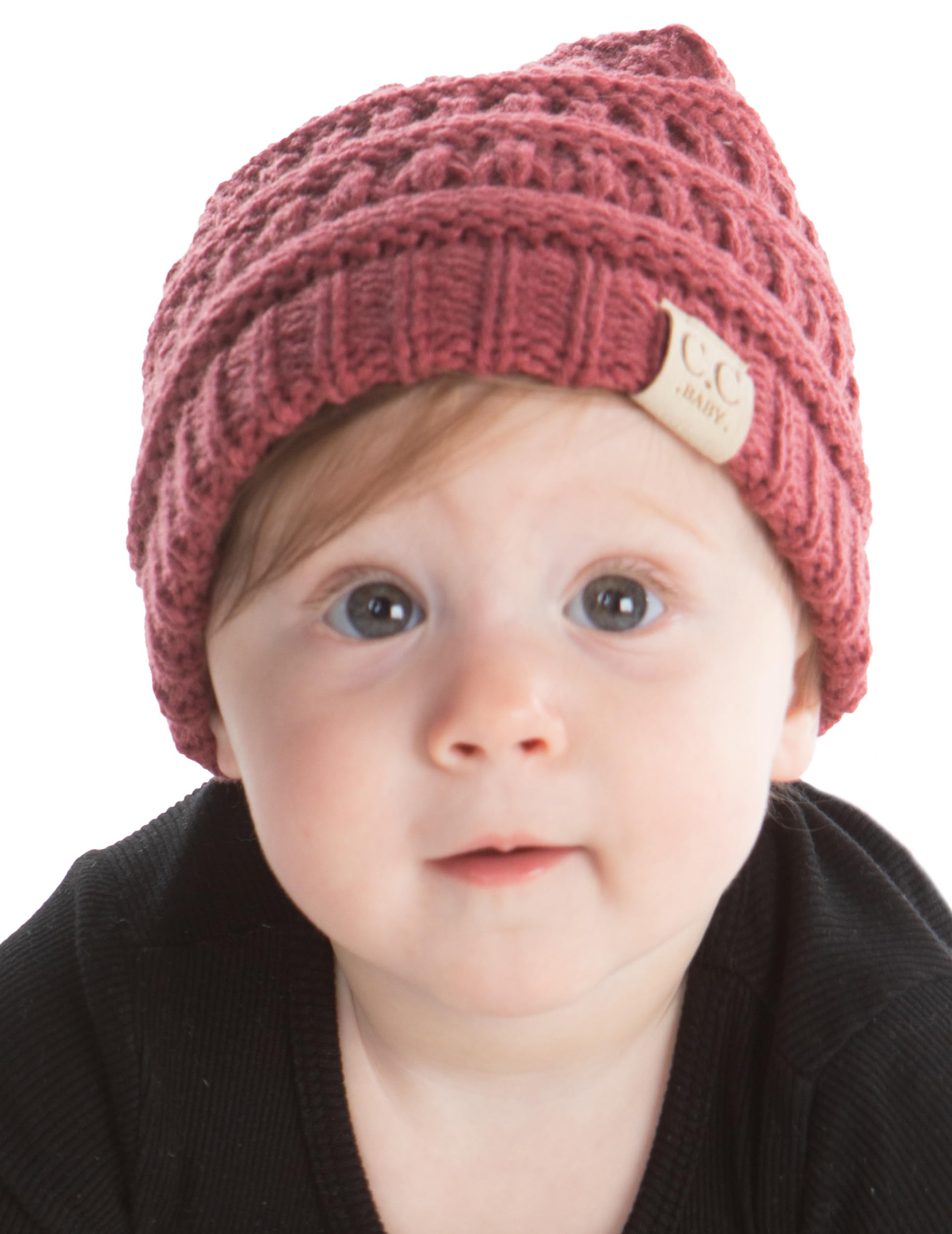 Funky Junque Exclusives - Gorro de invierno para bebé, diseño de calavera, cálido, suave, Paquete de 3: marfil/beige y rosa oscuro, talla única