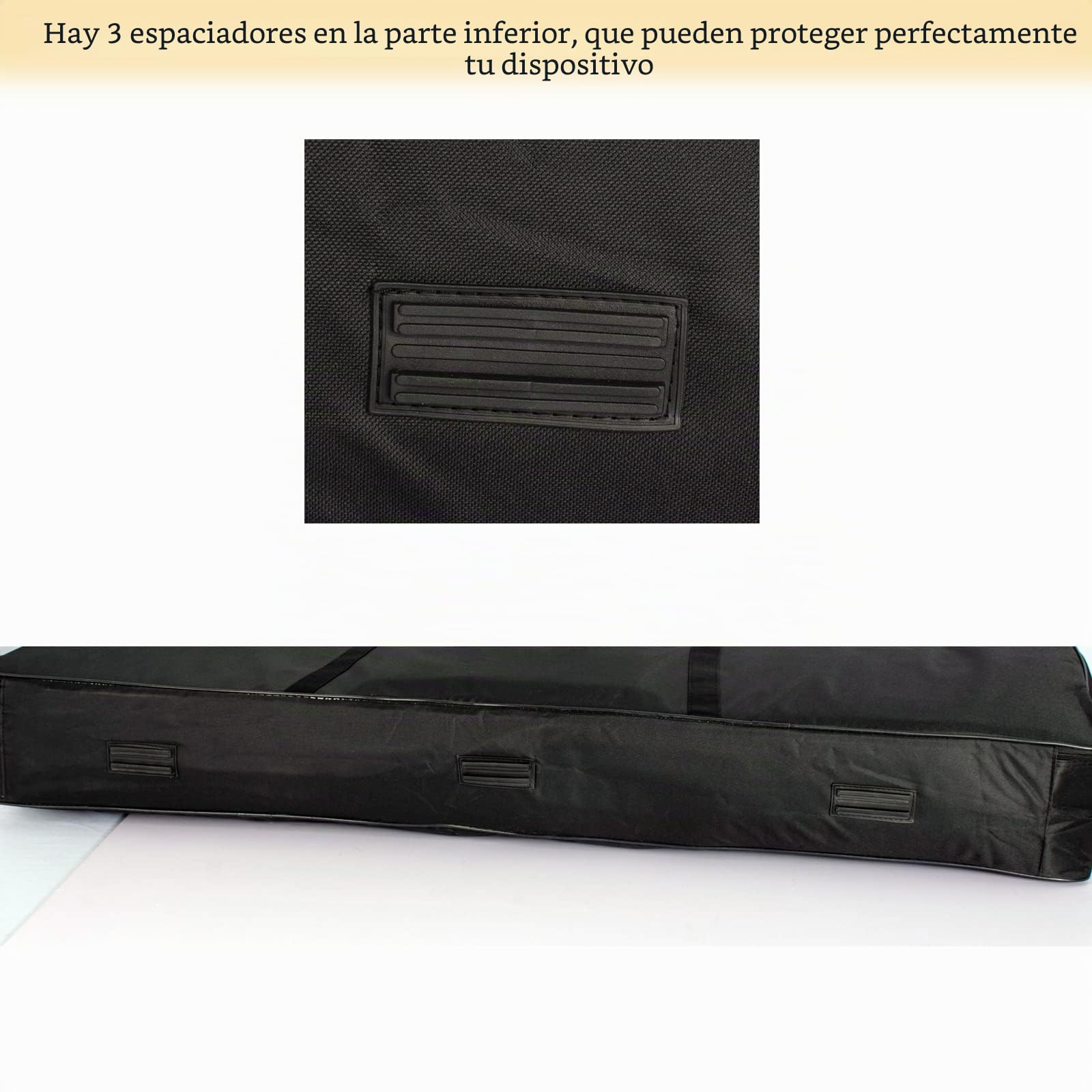 AKOZLIN Funda para teclado para 61/76/88 teclas, portátil, para teclado de piano eléctrico, bolsa para conciertos 600D de tela Oxford con acolchado de 10 mm de espesor, negra, Negro, 88 Keys, Classic