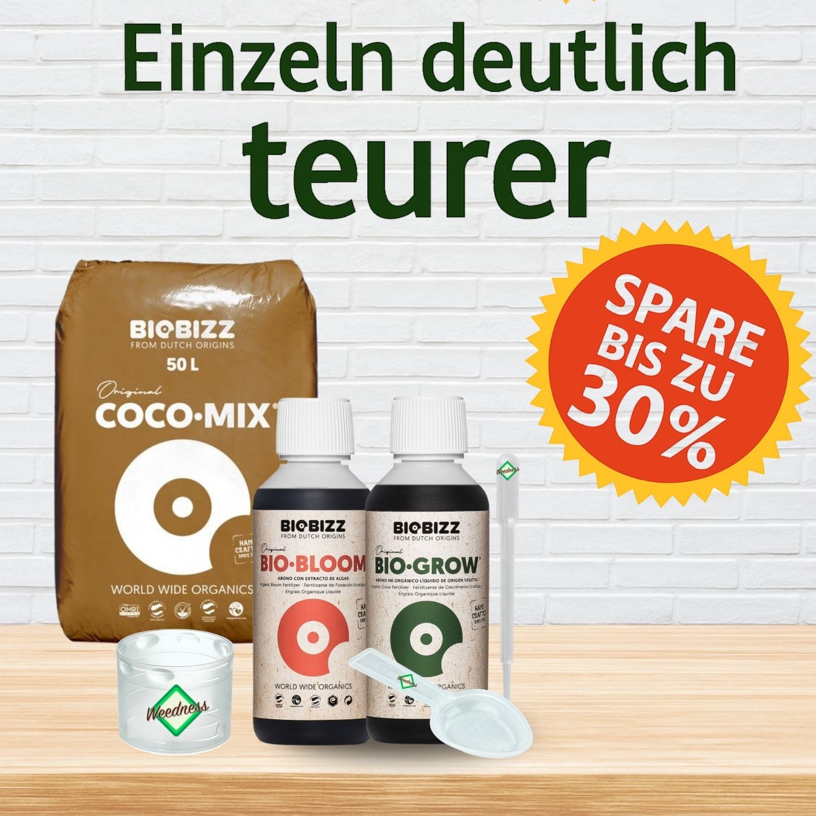 Weedness BioBizz Coco 50 L COCOSET – Substrat coco avec engrais organique – Culture indoor hydroponie – Boost croissance & santé