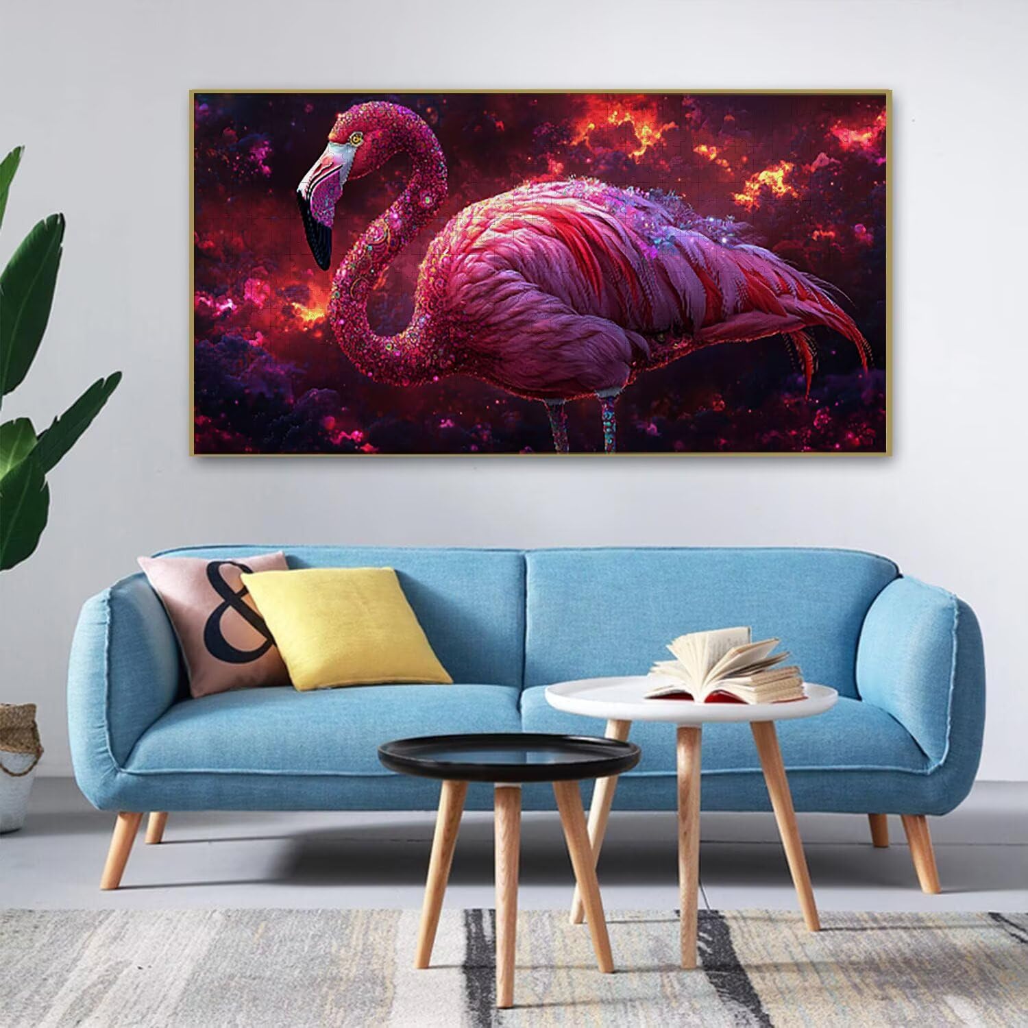Puzzle dla dorosłych 1100 elementów, różowe flamingi zwierzęta puzzle, dla dorosłych klasyczne puzzle i od 14 lat junior, rodzinne puzzle rozrywka w domu prezent 87x42cm l-173