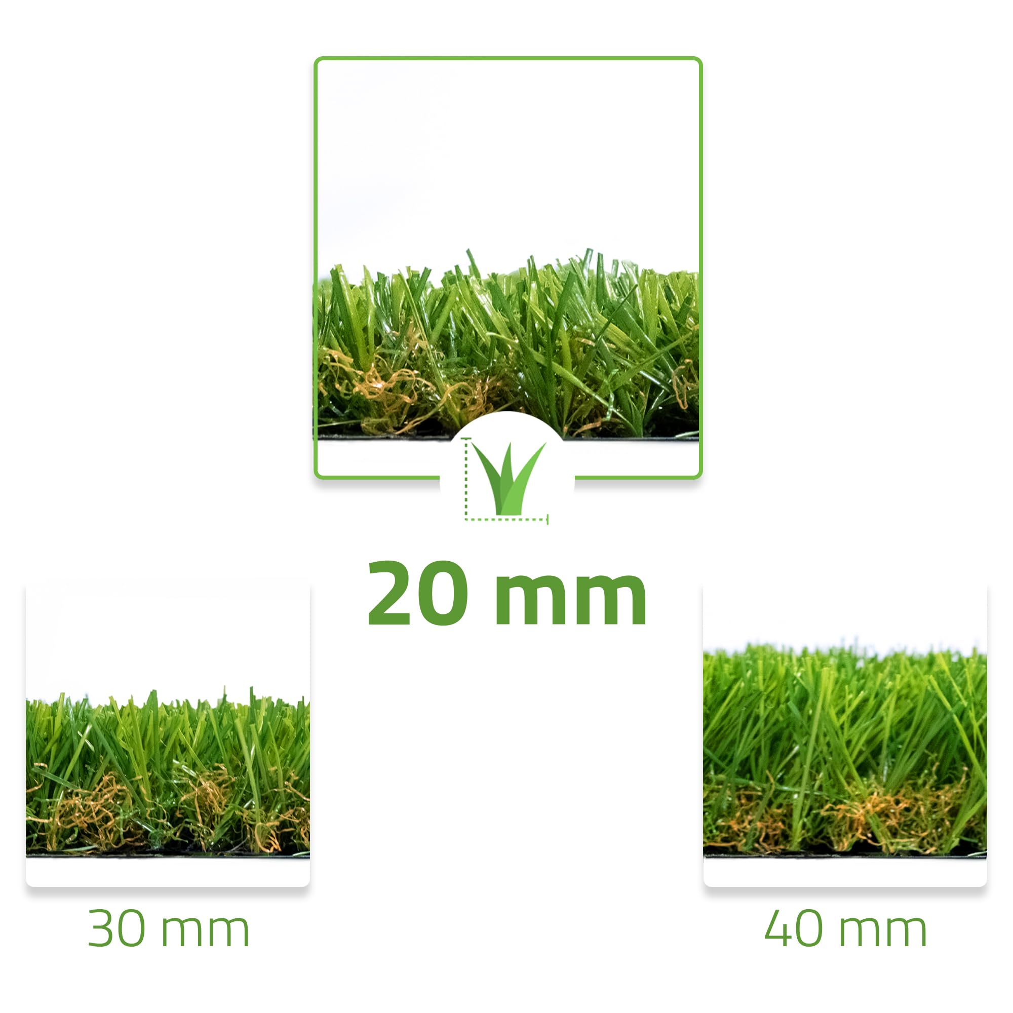 Casanoov Gazon Synthétique PELMO 1x10 m 10 m² 20 mm Vert Polyéthylène Polypropylène Effet Naturel Résistant UV Chlore Haute Qualité Usage Terrasse Balcon Jardin Confort Durable