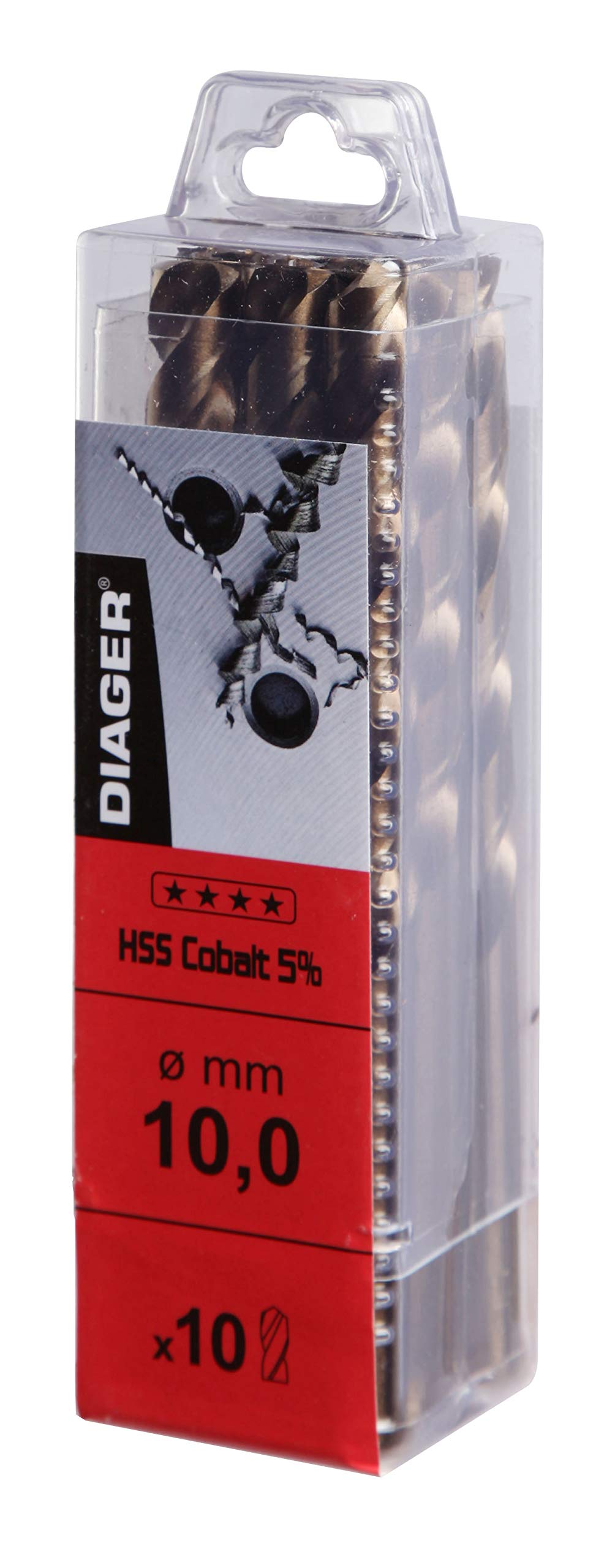 Diager Cobalt 700D04 – P/4 Mm Hss 5% Metal Drill Bit 10 Ud)