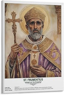 St. Frumentius Poster,Saints Art Canvas for Bedroom Living Room Decor 20x30inch(50x75cm) Frame-style