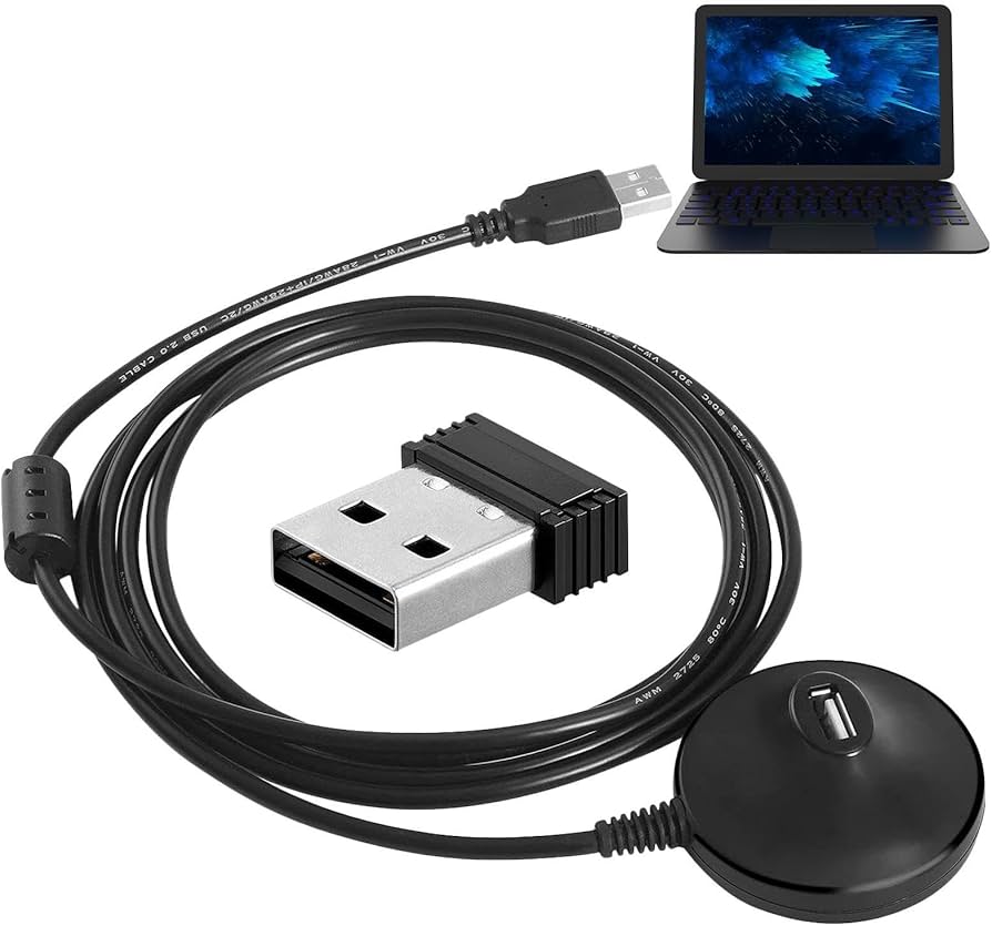 Amazon | ANT ドングル, USB 延長ケーブル付き USB ANT+ スティック