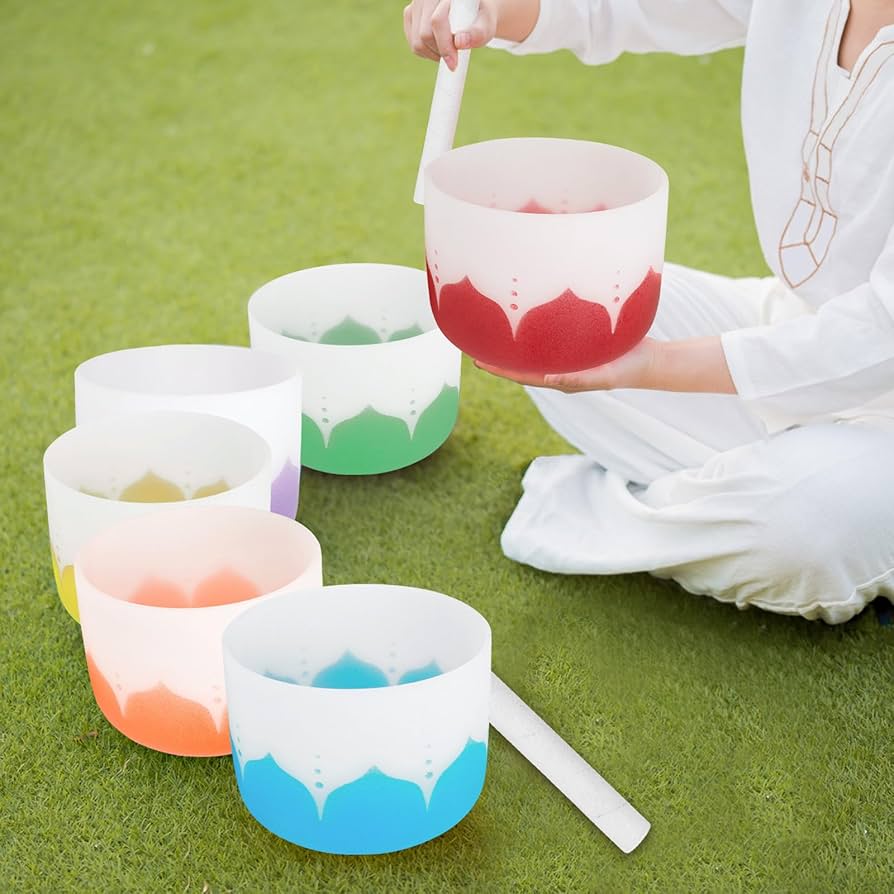 新品 クリスタルシンギングボウル 8インチ 直径20cm マレット