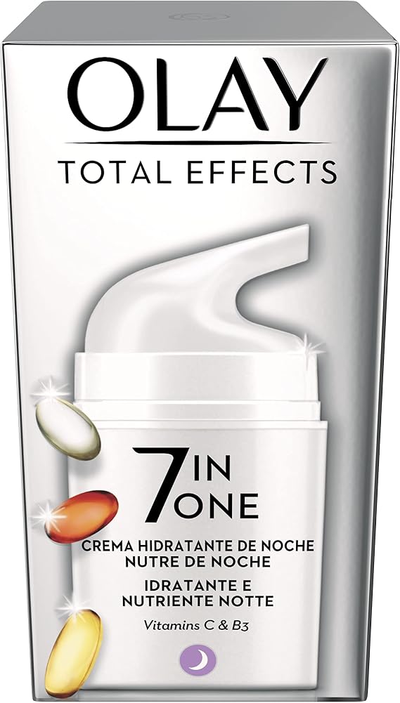 Olay Total Effects 7 en 1 Crema de Noche Antiedad – Hidratante Facial con Niacinamida y Vitamina C – Combate 7 signos de la edad para una piel más joven – 50ml con descuento