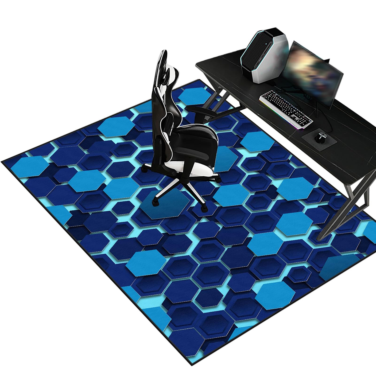 Heavy Duty Office Gaming Chair Mats for Carpeted and Hardwood Floor Desk Chair Mat Carpet Protector Chair Mat for Home and Office Hard-Floor Chair Mats Floor Mat for Office Chair 200 x 250 cm