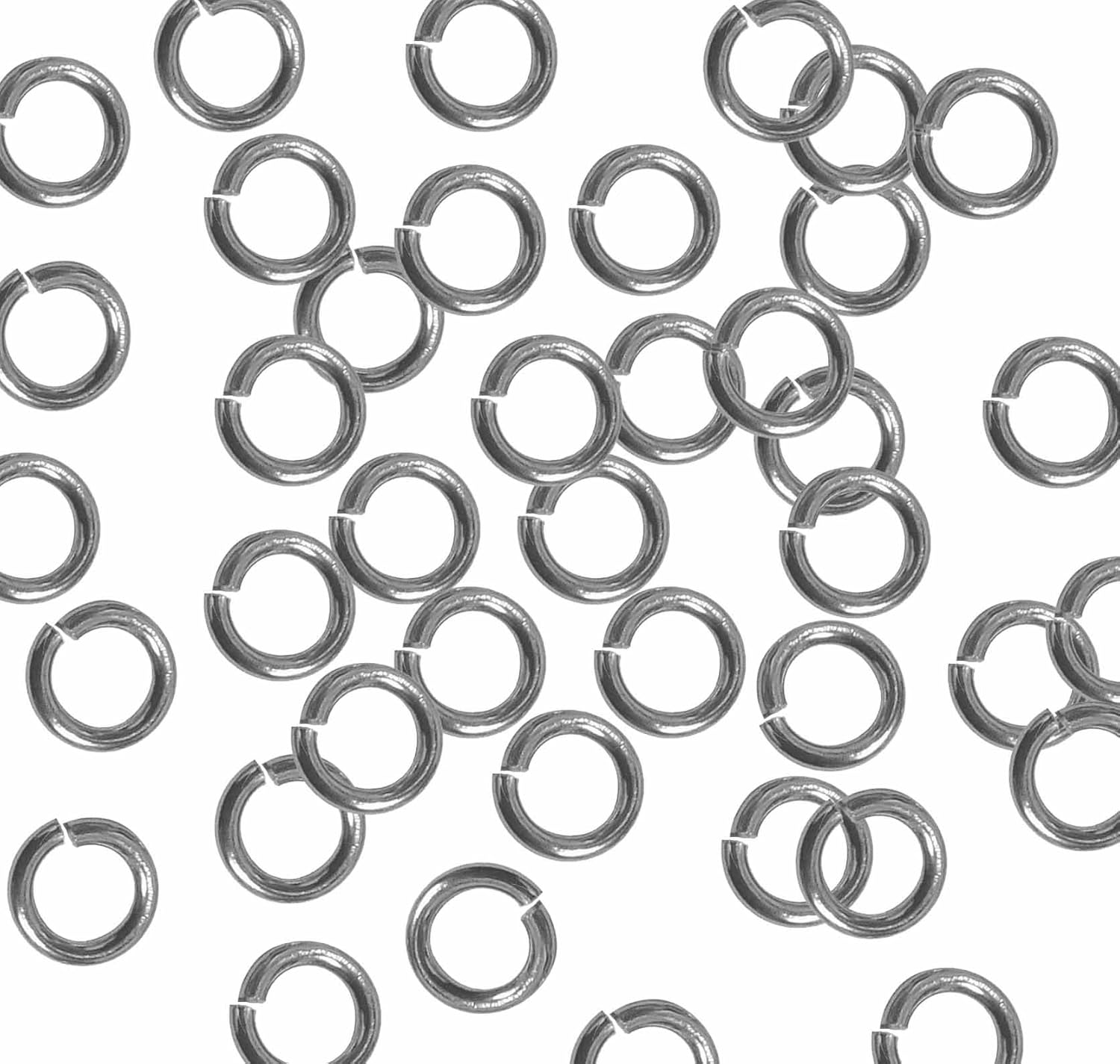 Rockin Beads 24 grams Opened Stainless Steel Jump Rings 16 Guage 9mm OD Round 6mm ID 74 pices