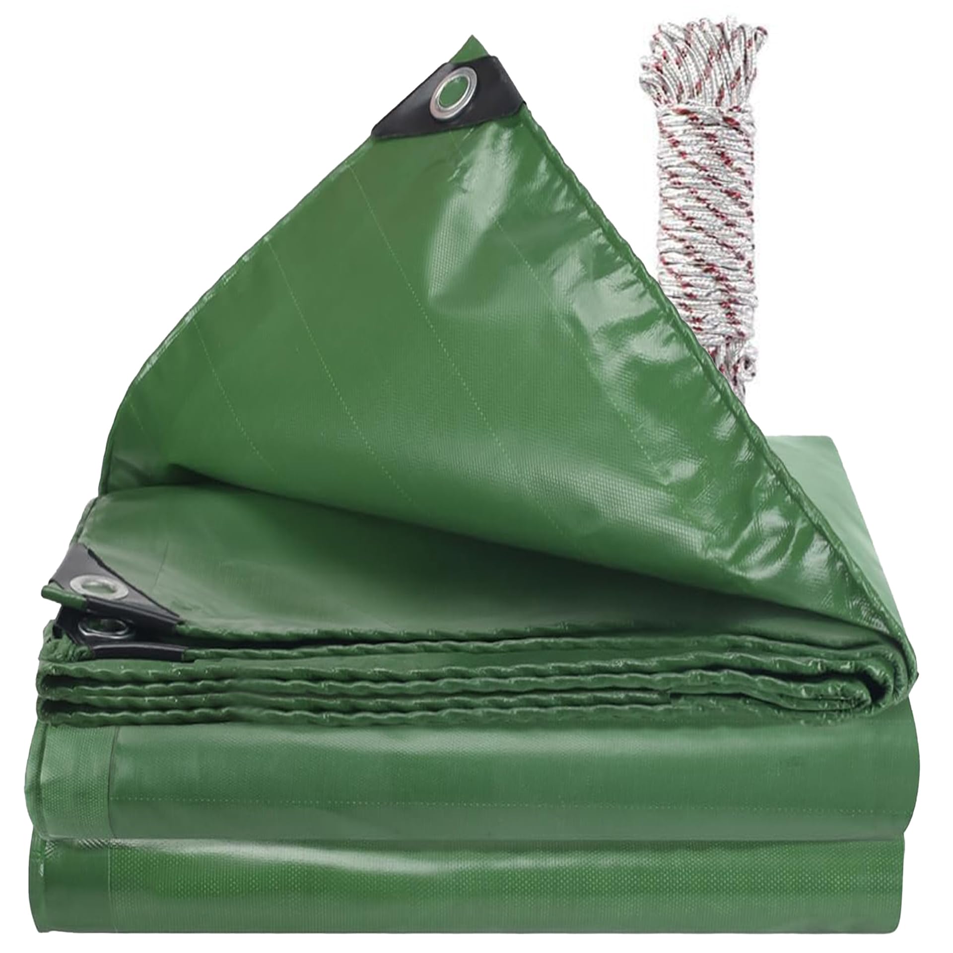 Lona impermeable 400 g/m² de alta densidad con cuerda para proteger coche y suelo de piscina