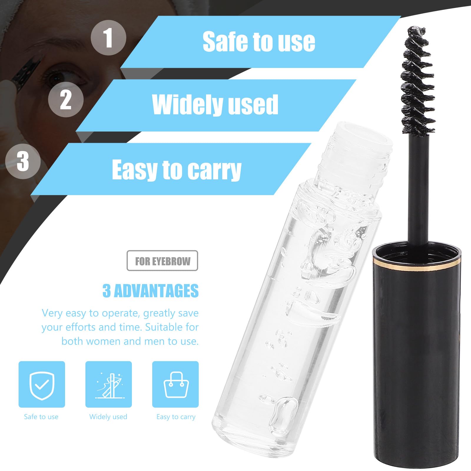 DOITOOL 6stücke Wasserdichtes Augenbrauen-gel Transparentes Gel Für Langanhaltendes Augenbrauen-styling Für Natürliche Looks Und Perfektes Volumen