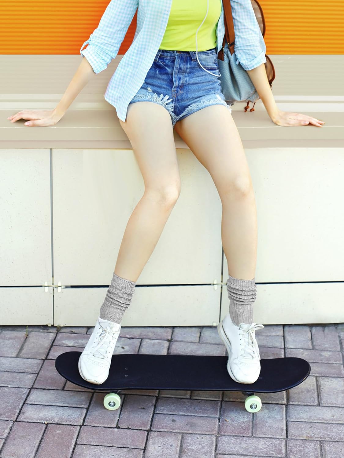 Bencailor 6 Pairs Women Slouch Socks Thigh High Boot Cotton Scrunch Stacked Socks Long Striped Winter Stockings for Woman - Image 3