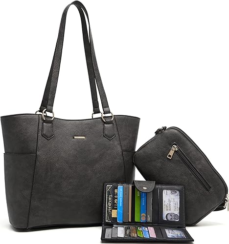 Miniatura 7 de Bolsos de mano para mujer, juego de bolso y cartera, bolsas de hombro grandes, bolsos cruzados, carteras