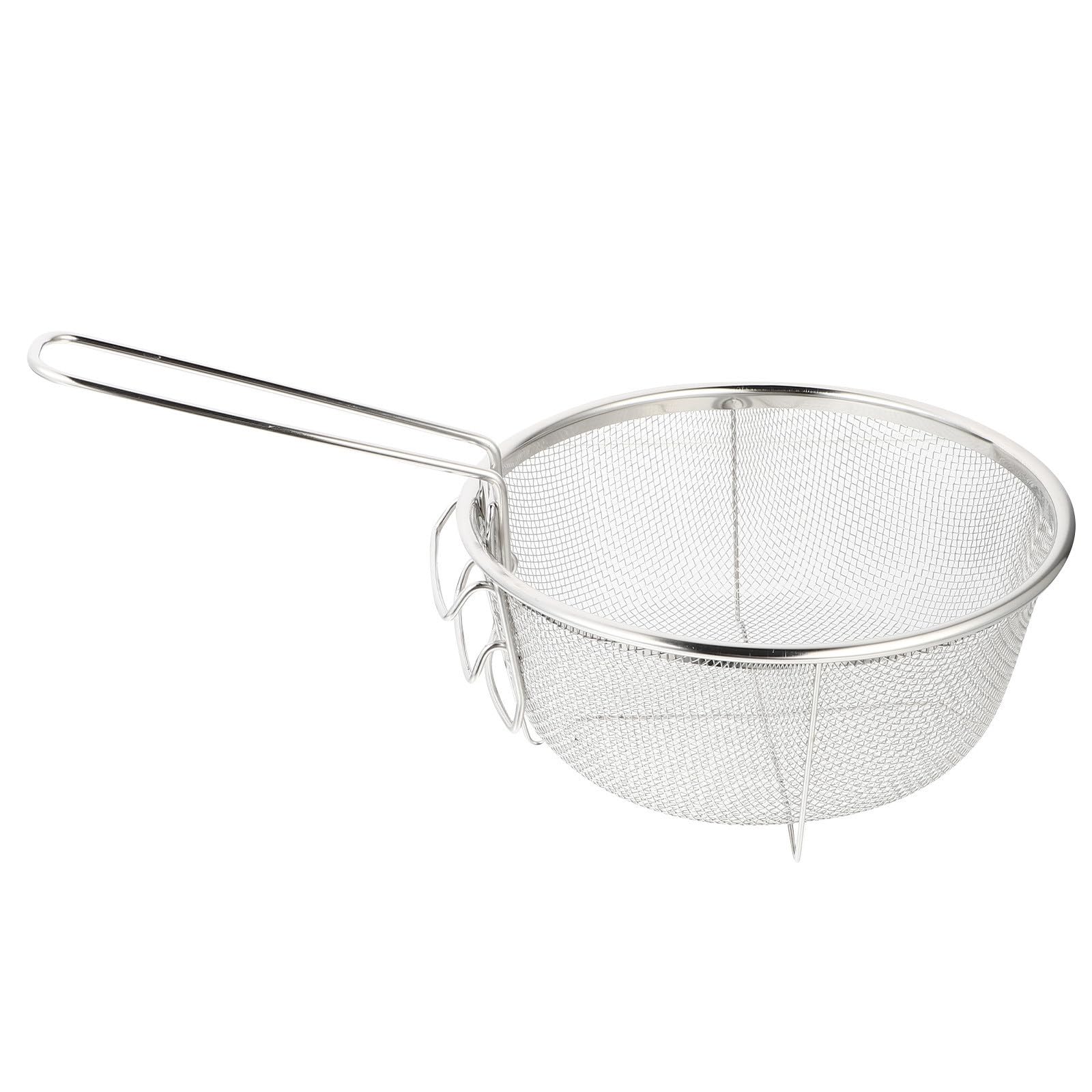 Cesta para aceite caliente con diseño resistente y mango plegable para freír seguro