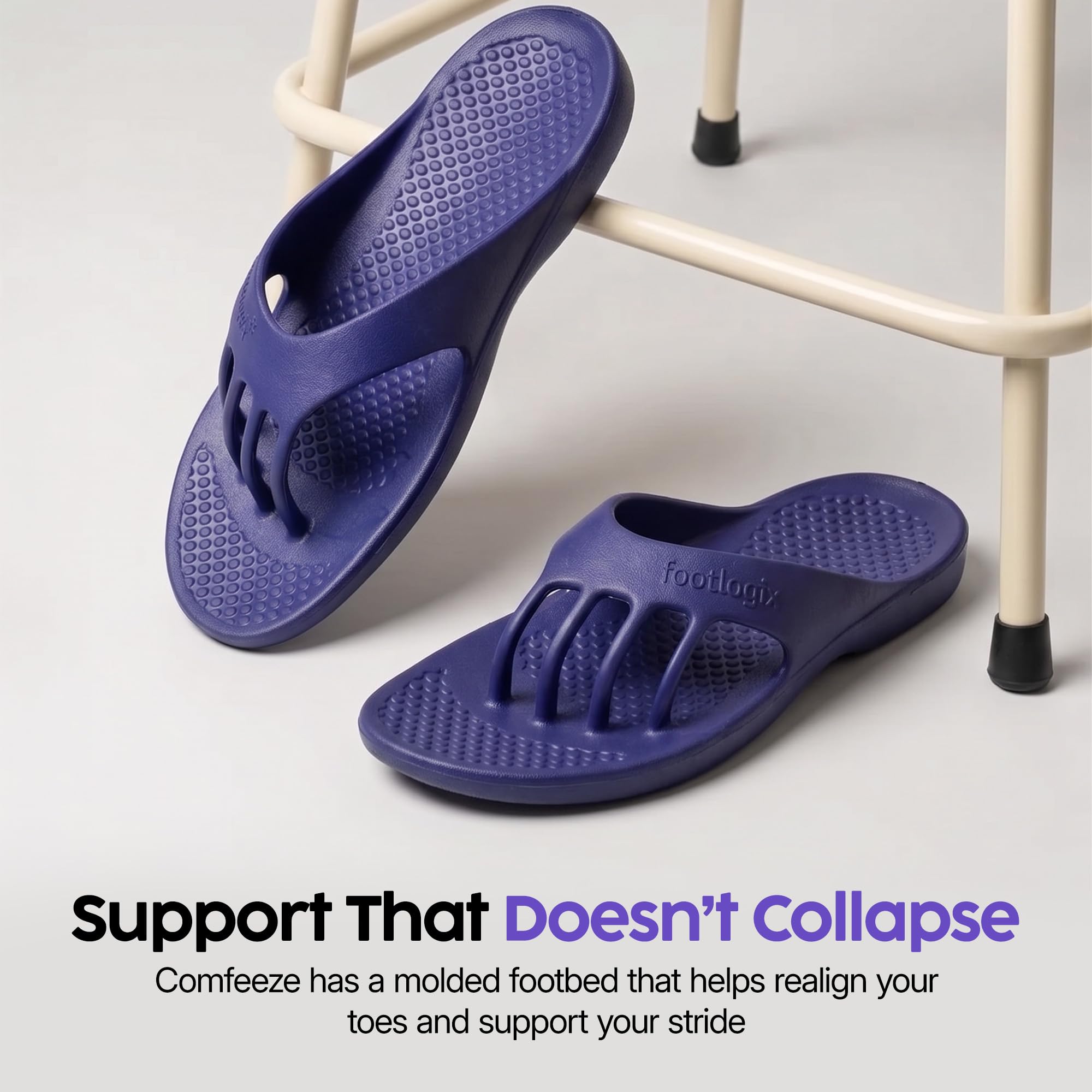 Comfeeze by Footlogix Women's Recovery Sandals with Toe Separator