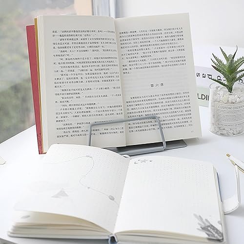 Miniatura 3 de Soporte de libro para leer manos libres, soporte de metal para libros de lectura, soporte ajustable para libros de cocina, soporte para libros de