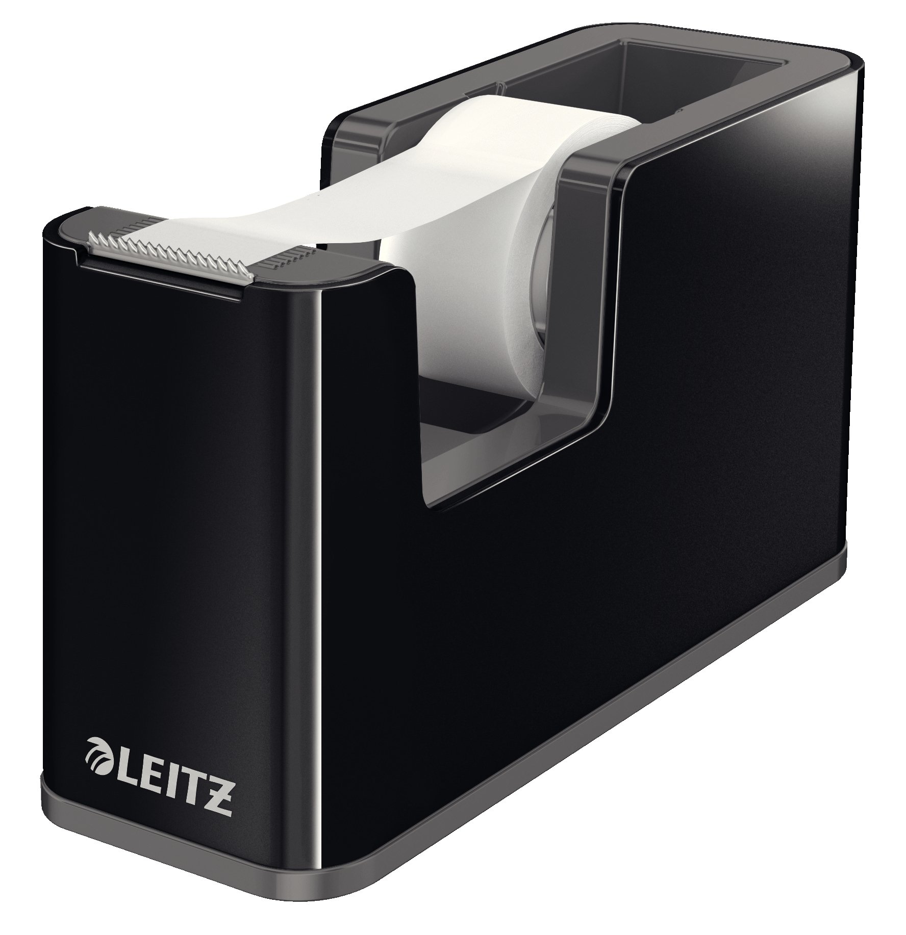 Bundle NeXXt Lo5008 + Hg5502 sw & Leitz, Klebeband-Tischabroller, Fester Stand, Inkl. Beschriftbarem Klebeband, Schwarz/Anthrazit, WOW, 53640095