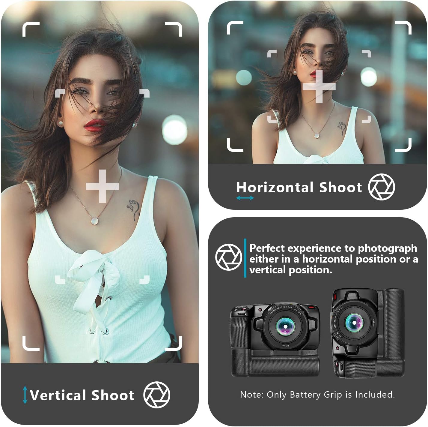 Flаѕh Dеаlѕ - 80% оƒƒ Neewer HM Battery Grip Compatible with Blackmagic Pocket Cinema Camera 6K 4K with Type-C USB Adapter, Only Works with LP-E6/E6N Battery (Battery Not Included)