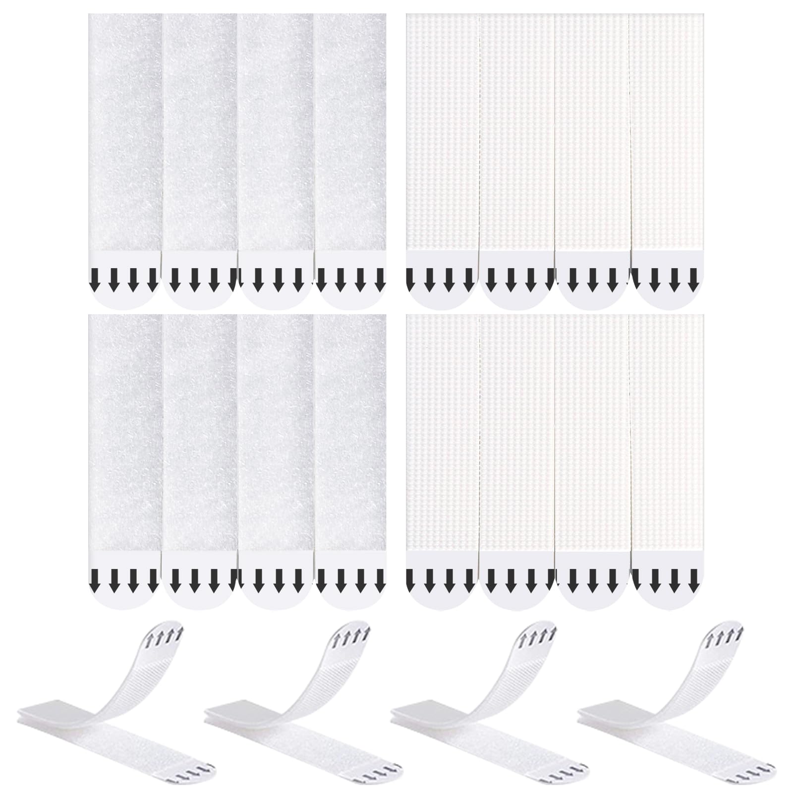 Quelcc 36 Pares (72 Tiras) Tiras Adhesivas para Colgar Cuadros, Colgar Cuadros sin Agujeros, Cuelga Facil Cuadros sin Clavos, para Marcos de Fotos, Relojes de Pared y Mucho Más, 20*92mm