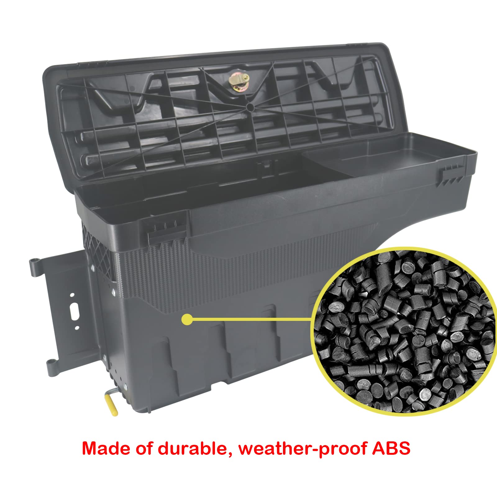 Cassetta portautensili altalena per Ford Ranger 2012-2022 girevole per camion letto organizzatore scatola di immagazzinaggio lato passeggero carico 34,9 kg