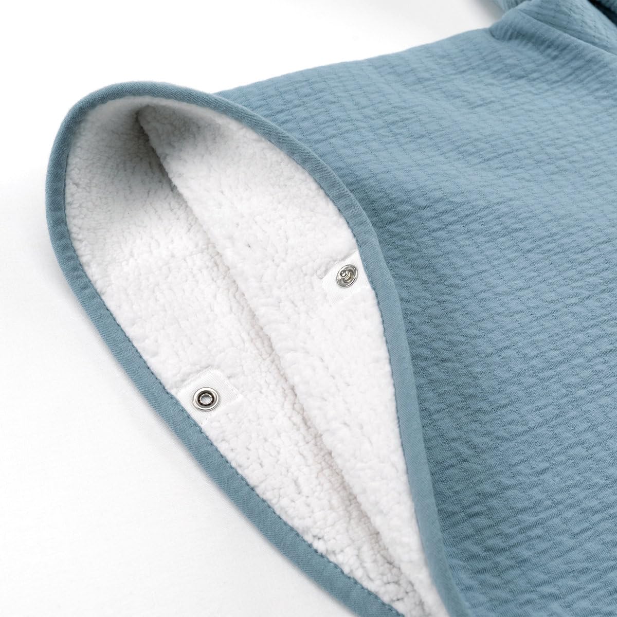 Bemini – Poncho in pile per bambini | Poncho | Bambino | Parka per bambini | Poncho da viaggio Teddy | 9 – 36 mesi |