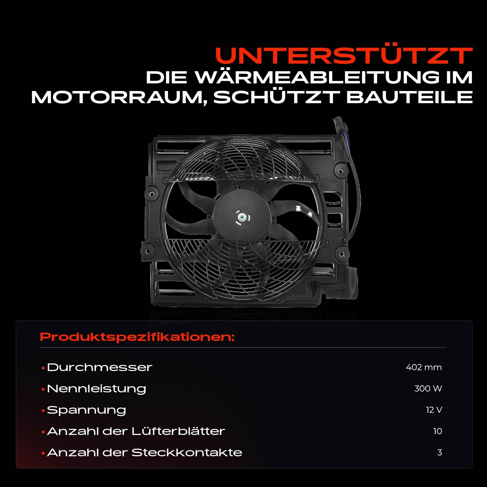 Kühlerlüfter Motorkühler für 5er E39 520 523 525 528 530 535 540 1995-2004 620-904