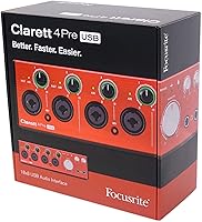 Vista 5 de Focusrite AMS-CLARETT-4PRE-USB Clarett 4Pre - Interfaz de audio USB de 18 entradas/8 salidas, rojo y negro