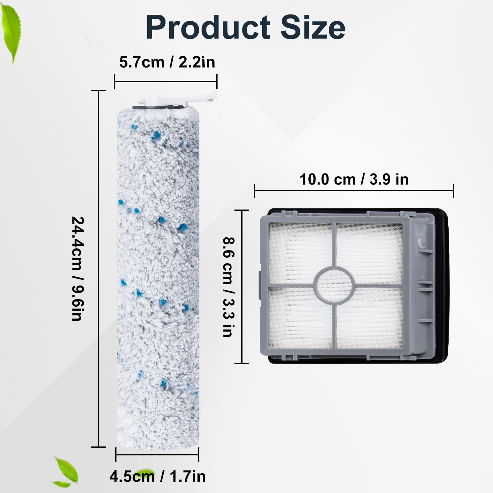 części zamienne do szczotki do odkurzaczy BISSELL CrossWave X7 Plus Cordless Pet 2955N, 3479N odkurzacz na mokro i na sucho, 2 szczotki, 3 filtry HEPA, 1 szczotka do czyszczenia