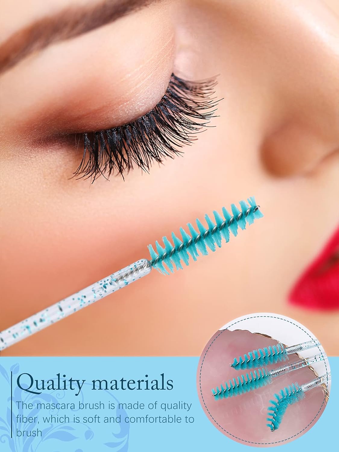 80Pcs Mascara Wand Tube Set 40Pcs Disposable Eyelash Diamond Empty Mascara Wand Tube 40Pcs Eyelash Brush Lash Extension Brushes Mascara Brushes for Women Girls Makeup : Beauty & Personal Care