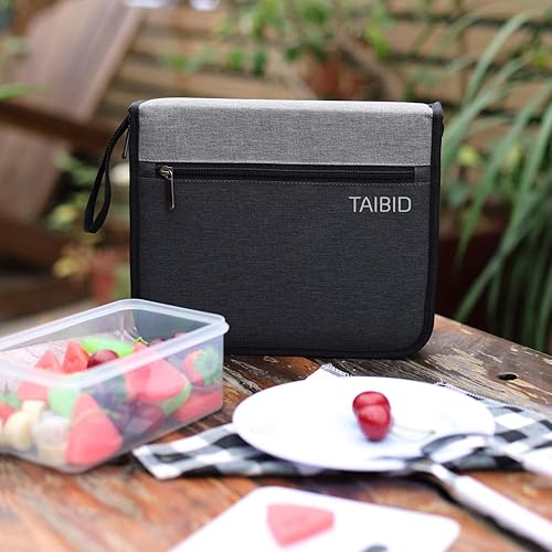 Miniatura 5 de TAIBID - Juego de vajilla organizadora de cubiertos para 4 personas, juego de 24 piezas con platos, cucharas, cuchillos, abridor de vino, tenedores,