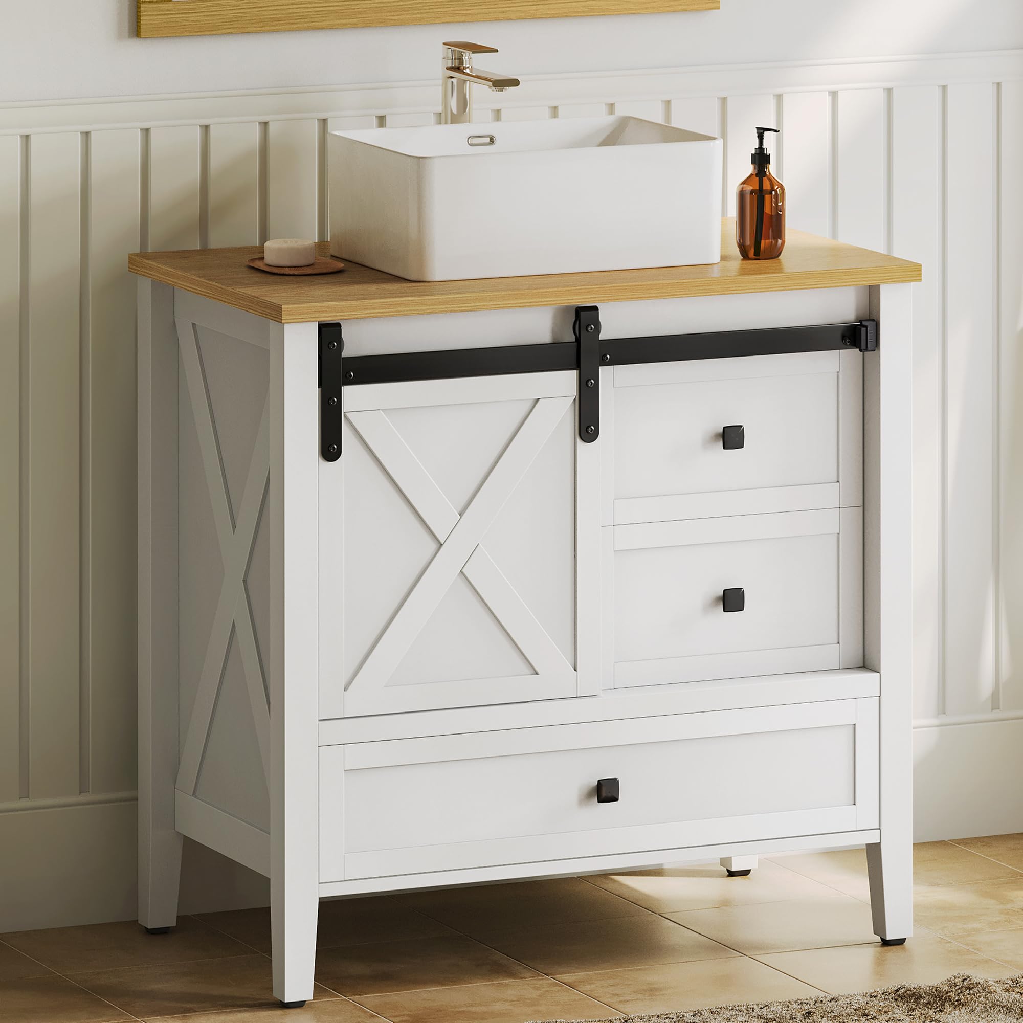 YITAHOME 36 Inch Farmhouse Bathroom Vanity with Sink