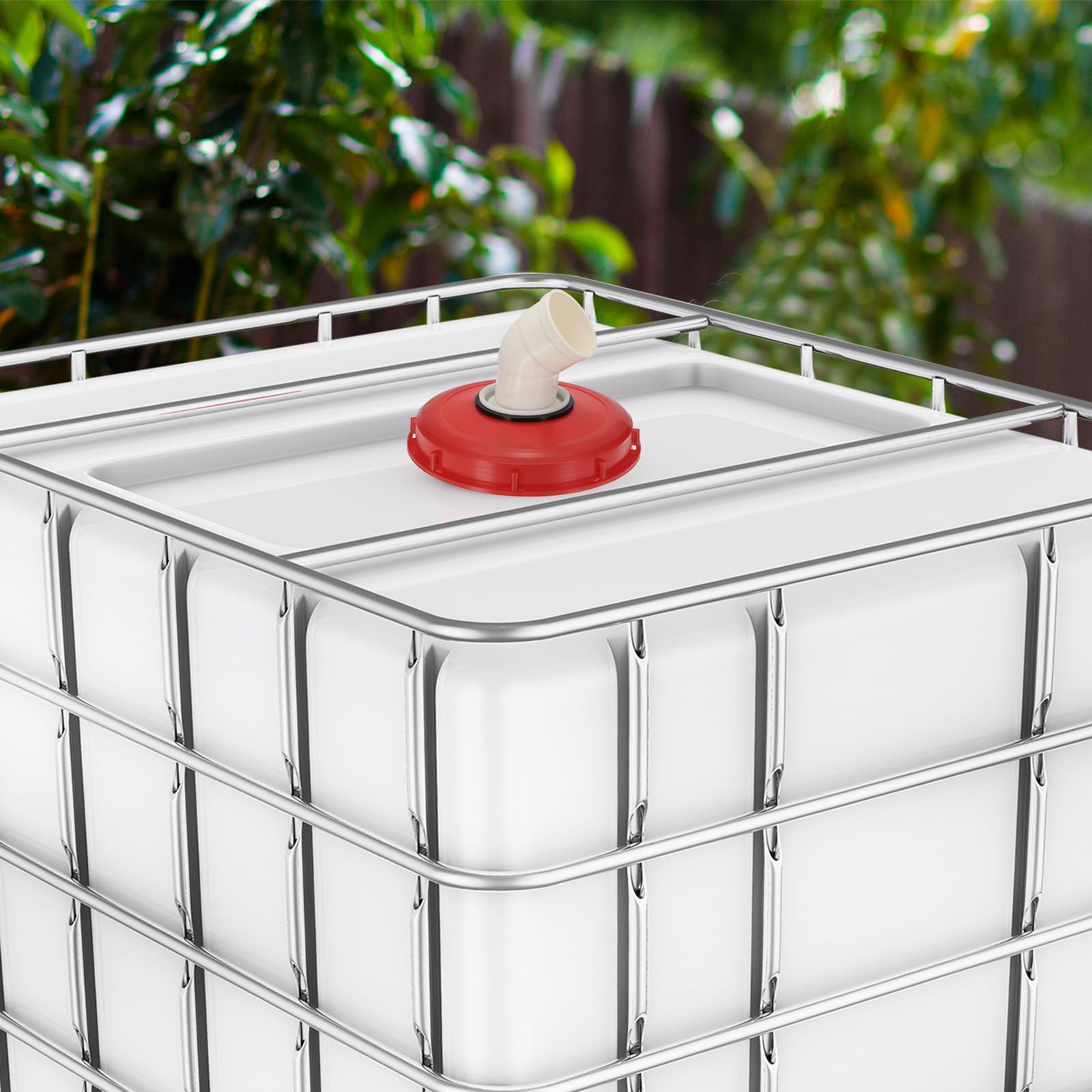 PATIKIL 45° IBC Lid Filter Cover 245mm Plastic Ton Barrel Cover with Washable Nylon Filter IBC Tote Hose Adapter IBC Tank Container for Rainwater Tank Rain Tank 1000L IBC Tank - Image 4