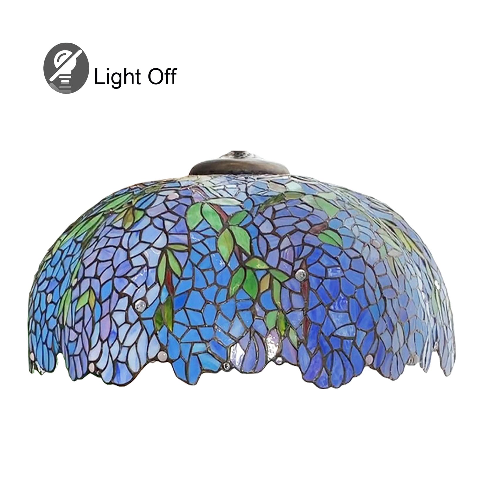 Tiffany Style witrażowy klosz lampy zastępczej do lamp podłogowych, stołowych i biurkowych, poprawia oświetlenie do czytania dzięki śródziemnomorskiemu wzornictwu