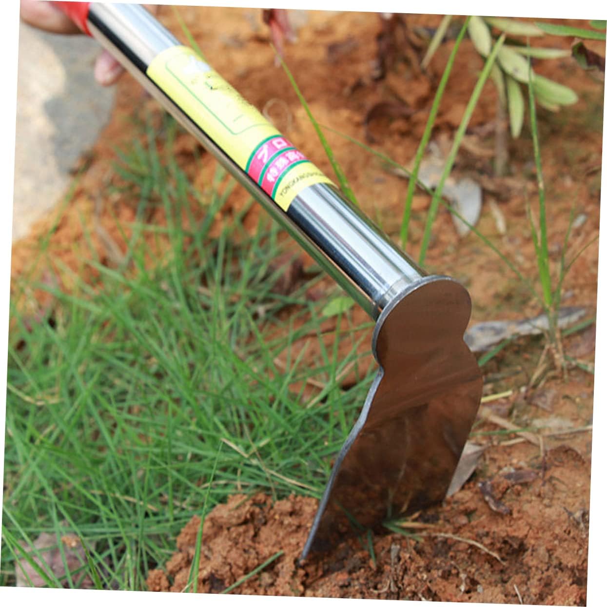 Sosoport 2pcs Garden Hoeing Tool Lightweight Stainless Hoe for Easy Weeding and Planting for Balcony and Outdoor Use Red