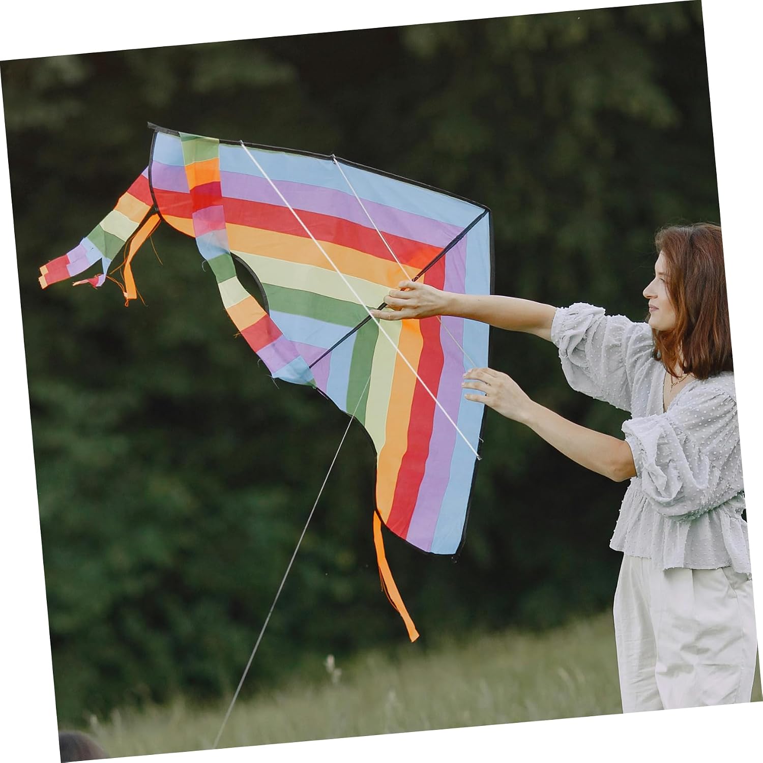 DECHOUS 4Pcs Plastic Kite Support Rods DIY Assemble Sticks High Strength for Various Kite Types Stable Flying Accessories