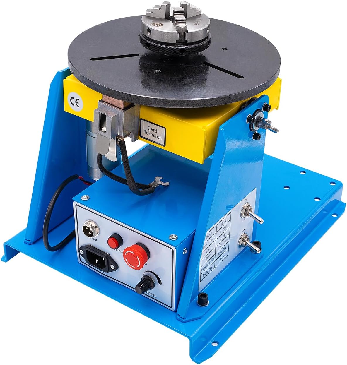 Mini Rotary 10kg Welding Positioner HD-10 Welding Turntable With K01-65 Lathe Chuck 110V