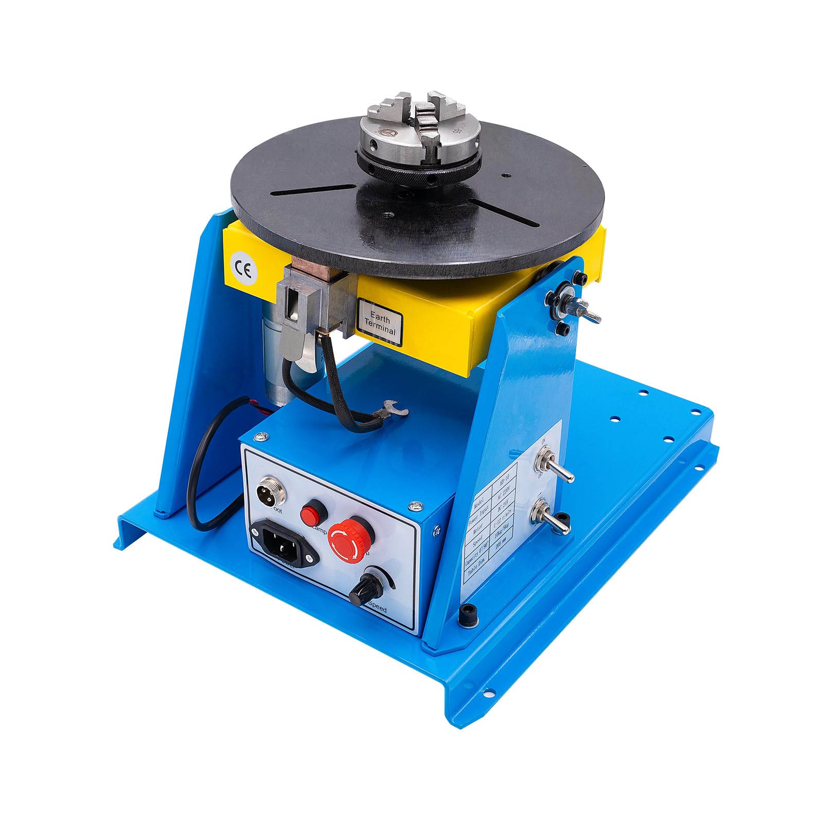 Mini Rotary 10kg Welding Positioner HD-10 Welding Turntable With K01-65 Lathe Chuck 110V
