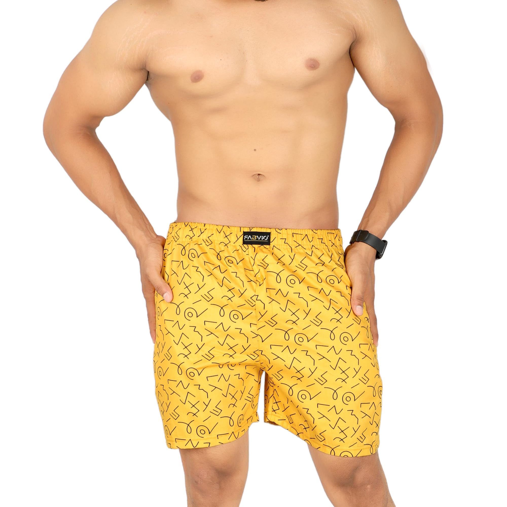 fabvio plus Men Knit Shorts -Smart Tech, Easy Stain Release, Anti Stat, Ultra Soft, Quick Dry (BOXER-01)-picture-16