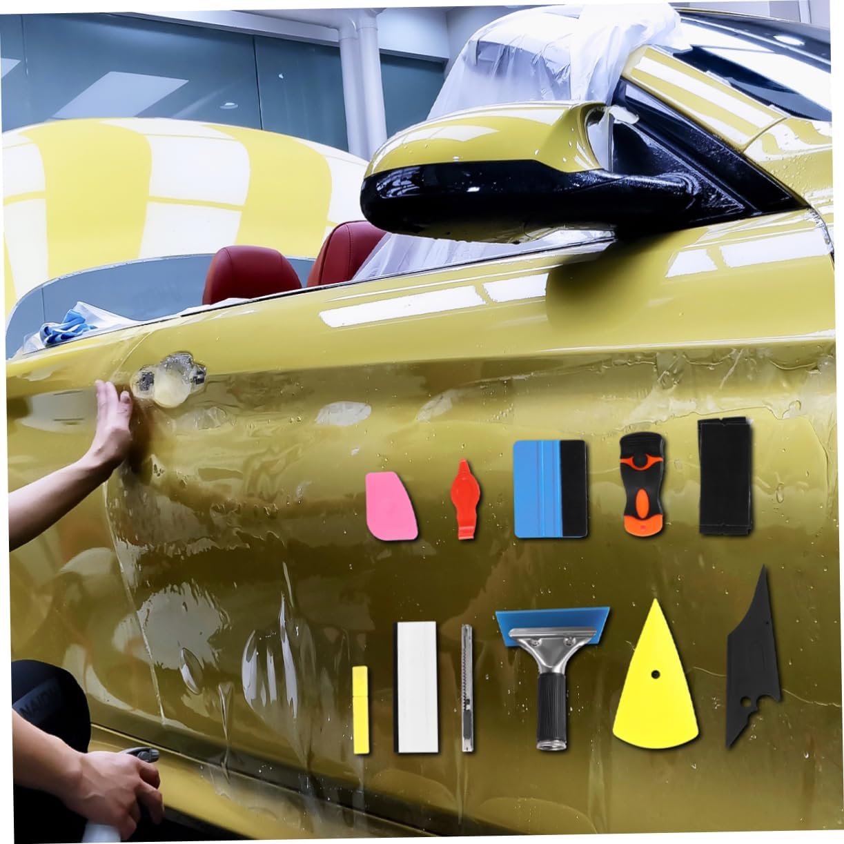 Mobestech 11pieces Car Tint Removal Kit Auto Window Tinting Tools Sticker Installation