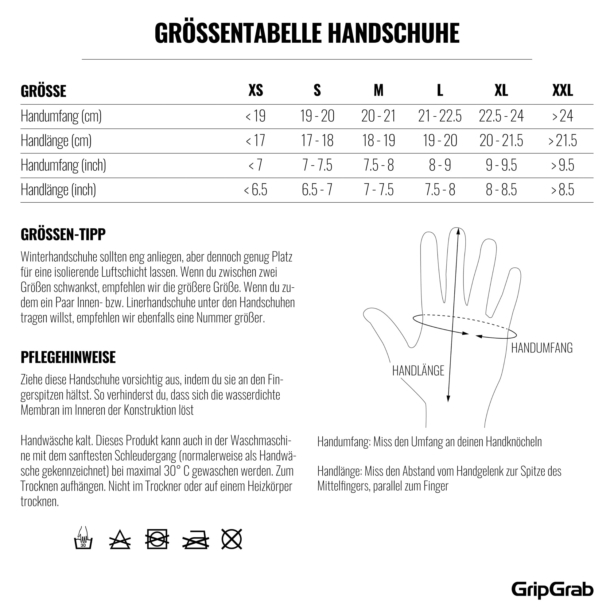 GripGrab Ride Wasserdicht Winter Fahrradhandschuhe Warm Winddicht Thermo | Gefütterte Radhandschuhe mit Fleece Liner, 4 mm DoctorGel Polsterung und praktischem Klettverschluss Bündchen am Handgelenk