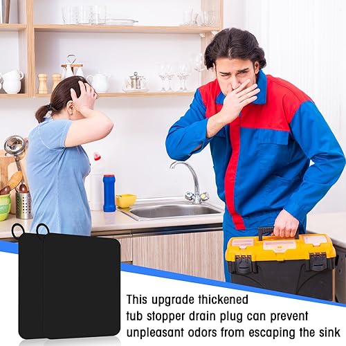 Vista 44 de Yinkin 6 tapas de drenaje para mantener alejados a los insectos de silicona, tapones de drenaje para bañera, tapetes antiolor, tapones desodorantes