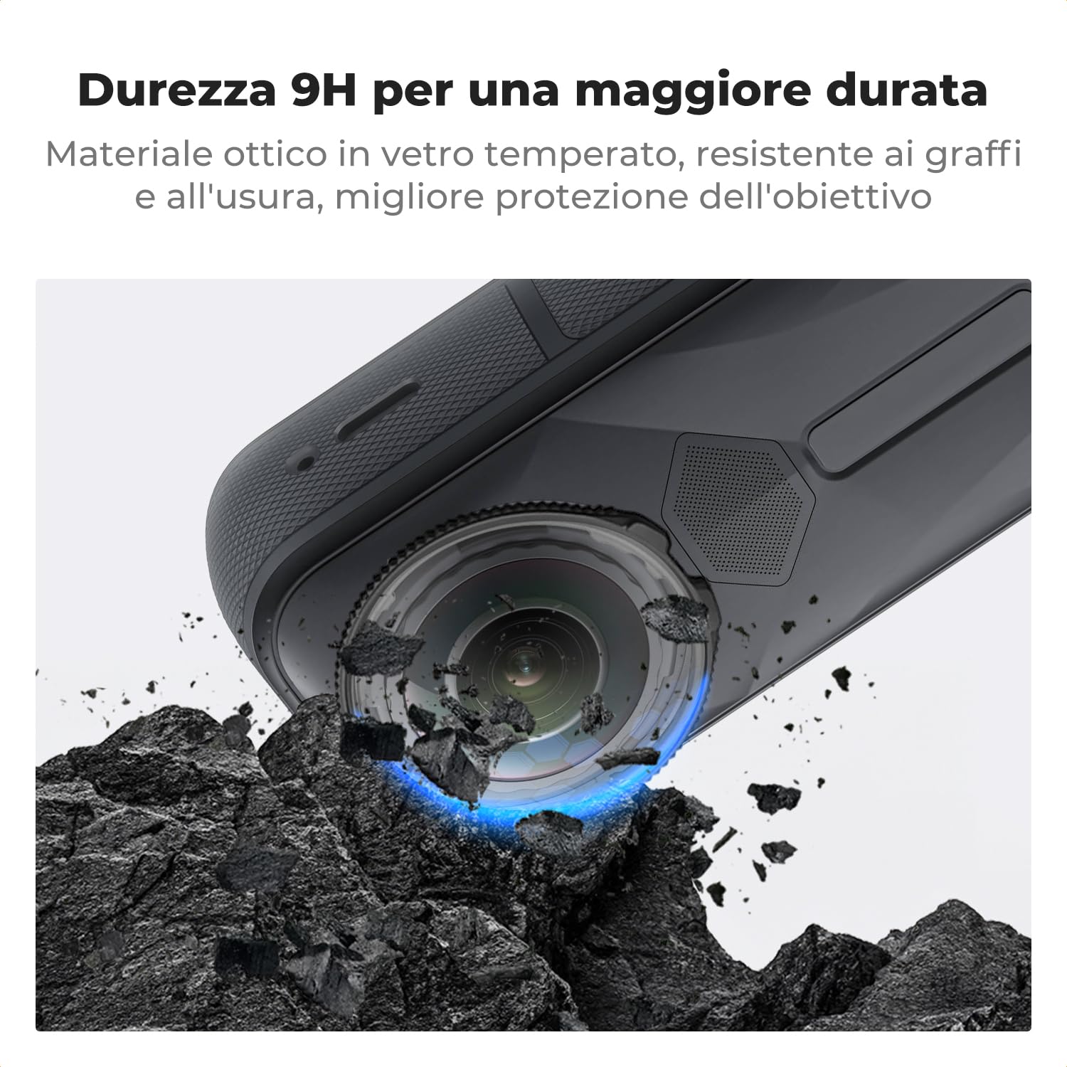 K&F Concept Premium Lens Guards compatibile con Insta360 X5, Copertura Protettiva della Lente in Vetro Ottico Temperato ad Alta Trasparenza, Kit di Sostituzione del Tappo Antigraffio Multi-Coated