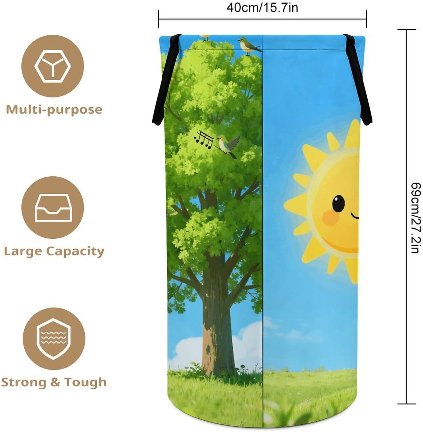 Dirty Clothes Basket Extra Large 110l Open Top Laundry Hamper With Portable Carry Handles, Foldable Waterproof Clothes Basket Spacious Laundry Bag For Bedroom Bathroom Laundry Room Dorm
